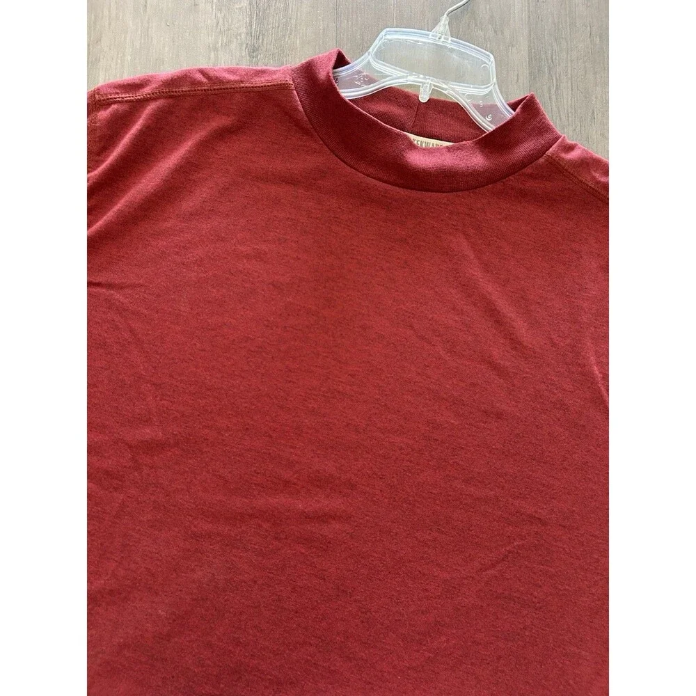 The North Face Mock Pullover Mens Large Red Long Sleeve Shirt Top
